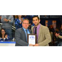 Mike Angelidis Presented with Syracuse Crunch MVP Award
