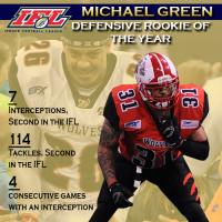 IFL Defensive Rookie of the Year Michael Green