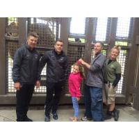 Orange County Blues and Dr. Joshua Schiffman in Front of Elephants at Hogle Zoo