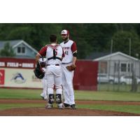 Wisconsin Rapids Rafters' conference on the mound